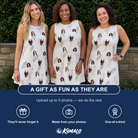 Friends in matching Women's Tropical Tippytoes Custom Face Tank Dress — a group gift photo