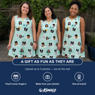 Friends in matching Women's Roseate Runners Custom Face Tank Dress — a group gift photo