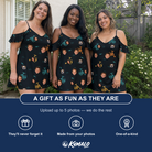 Friends in matching Women's Spool Foolery Custom Face Off-Shoulder Dress — a group gift photo