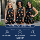 Friends in matching Women's Spool Foolery Custom Face Tank Dress — a group gift photo