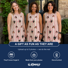 Friends in matching Women's Waddle Wink Custom Face Tank Dress — a group gift photo
