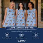 Friends in matching Women's Palm Parasol Custom Face Tank Dress — a group gift photo