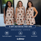 Friends in matching Women's Torch Blossoms Custom Face Tank Dress — a group gift photo