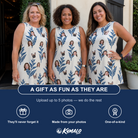 Friends in matching Women's Scarlet Spikes Custom Face Tank Dress — a group gift photo