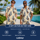 Friends in matching Men's Scarlet Spikes Custom Face Shirt & Shorts Set — a group gift photo