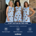 Friends in matching Women's Aquatic Antics Custom Face Tank Dress — a group gift photo
