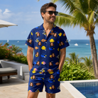 Real-life photo of someone wearing Men's Tide Tangos Custom Face Shirt & Shorts Set — custom faces printed all-over