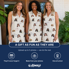 Friends in matching Women's Conch Quest Custom Face V-Neck Dress — a group gift photo