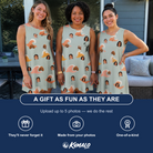 Friends in matching Women's Surf Symphony Custom Face Tank Dress — a group gift photo