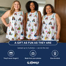 Friends in matching Women's Ukulele Utopia Custom Face Tank Dress — a group gift photo