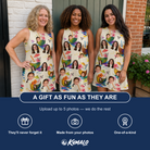 Friends in matching Women's Sundown Swizzles Custom Face Tank Dress — a group gift photo