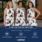 Friends in matching Women's Thatched Timewarp Custom Face Tank Dress — a group gift photo