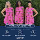 Friends in matching Women's Vintage Volcano Custom Face Tank Dress — a group gift photo