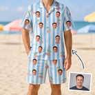 Man wearing Men's Orchard Oddball Custom Face Shirt & Shorts Set — custom faces printed all-over