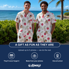 Friends in matching Men's Drupelet Dance Custom Face Shirt & Shorts Set — a group gift photo