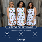 Friends in matching Women's Tangy Tresses Custom Face Tank Dress — a group gift photo