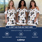 Friends in matching Women's Juicy Jewels Custom Face Off-Shoulder Dress — a group gift photo