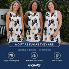Friends in matching Women's Juicy Jewels Custom Face Tank Dress — a group gift photo
