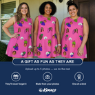 Friends in matching Women's Grape Escape Custom Face Tank Dress — a group gift photo