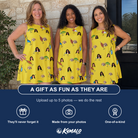 Friends in matching Women's Twitchy Treasures Custom Face Tank Dress — a group gift photo