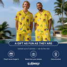Friends in matching Men's Twitchy Treasures Custom Face Shirt & Shorts Set — a group gift photo