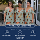 Friends in matching Women's Bait Ballet Custom Face Off-Shoulder Dress — a group gift photo