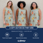 Friends in matching Women's Bait Ballet Custom Face Tank Dress — a group gift photo