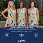 Friends in matching Women's Bait Ballet Custom Face V-Neck Dress — a group gift photo