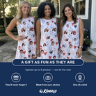 Friends in matching Women's Bobber Bop Custom Face Tank Dress — a group gift photo