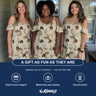 Friends in matching Women's Trout About Custom Face Off-Shoulder Dress — a group gift photo