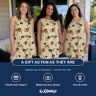 Friends in matching Women's Trout About Custom Face Tank Dress — a group gift photo