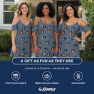 Friends in matching Women's Jig Jamboree Custom Face Off-Shoulder Dress — a group gift photo