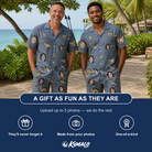 Friends in matching Men's Jig Jamboree Custom Face Shirt & Shorts Set — a group gift photo