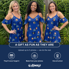 Friends in matching Women's Bogey Buggies Custom Face Off-Shoulder Dress — a group gift photo