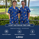 Friends in matching Men's Bogey Buggies Custom Face Shirt & Shorts Set — a group gift photo