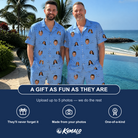 Friends in matching Men's Iron Icons Custom Face Shirt & Shorts Set — a group gift photo