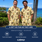Friends in matching Men's Putting Prizes Custom Face Shirt & Shorts Set — a group gift photo