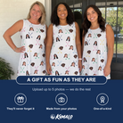 Friends in matching Women's Swing Symphony Custom Face Tank Dress — a group gift photo