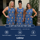 Friends in matching Women's Putt Pursuit Custom Face Tank Dress — a group gift photo
