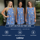 Friends in matching Women's Clubhouse Crossfire Custom Face Tank Dress — a group gift photo