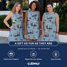 Friends in matching Women's Cart Blanche Custom Face Tank Dress — a group gift photo