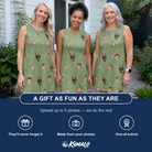 Friends in matching Women's Fairway Flair Custom Face Tank Dress — a group gift photo
