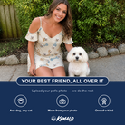 Friends in matching Women's Knotty Companions Custom Dog Face Off-Shoulder Dress — a group gift photo