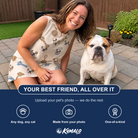 Friends in matching Women's Knotty Companions Custom Dog Face Tank Dress — a group gift photo