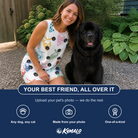 Friends in matching Women's Bandana Banter Custom Dog Face Tank Dress — a group gift photo