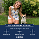 Friends in matching Women's Tail Tales Custom Dog Face V-Neck Dress — a group gift photo