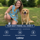 Friends in matching Women's Mutt Munchies Custom Dog Face Tank Dress — a group gift photo
