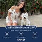 Friends in matching Women's Ruff Routes Custom Dog Face Off-Shoulder Dress — a group gift photo