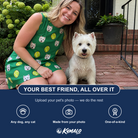 Friends in matching Women's Tennis Tails Custom Dog Face Tank Dress — a group gift photo