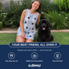 Friends in matching Women's Pup Pendants Custom Dog Face Tank Dress — a group gift photo